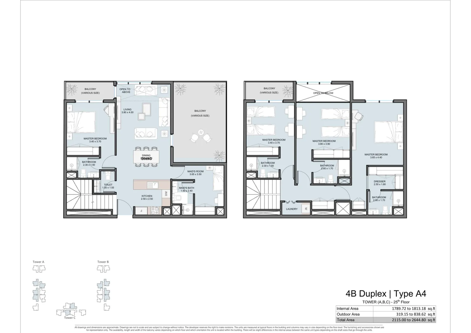 Floor plan for Type A4