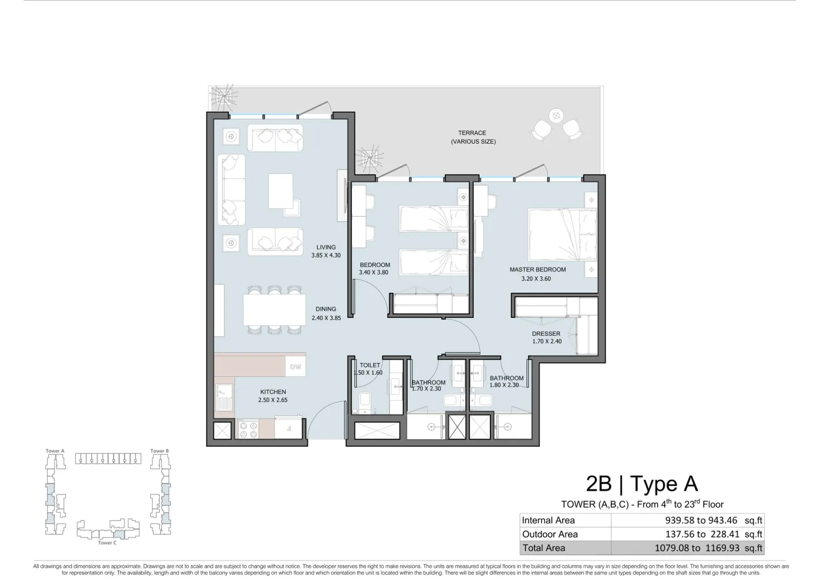 Floor plan for Type A