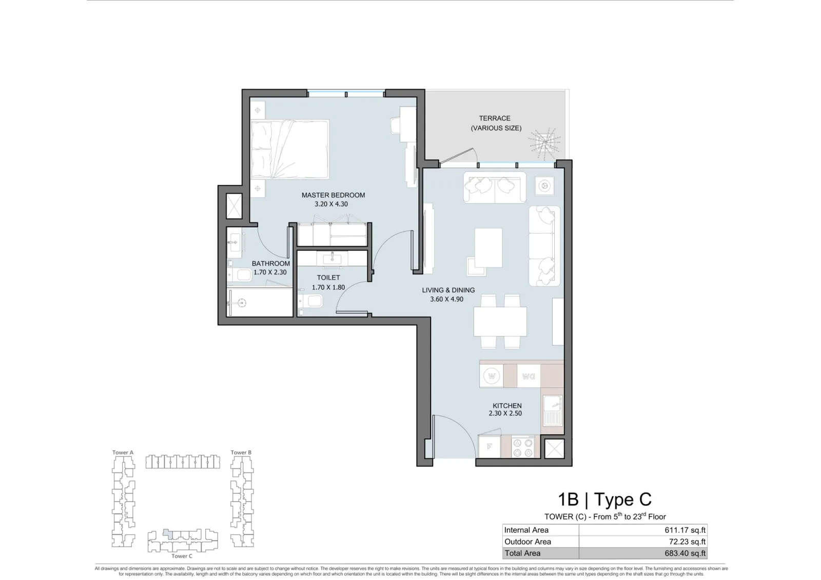 Floor plan for Type C