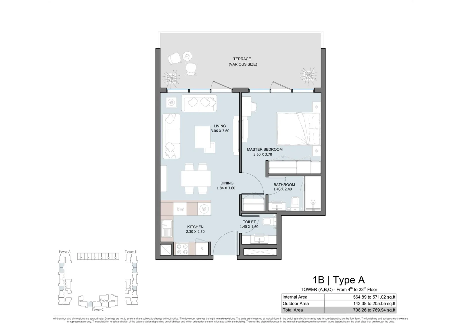 Floor plan for Type A