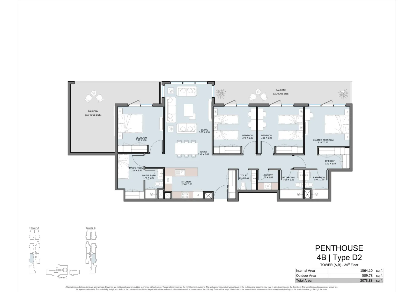 Floor plan for Type D2