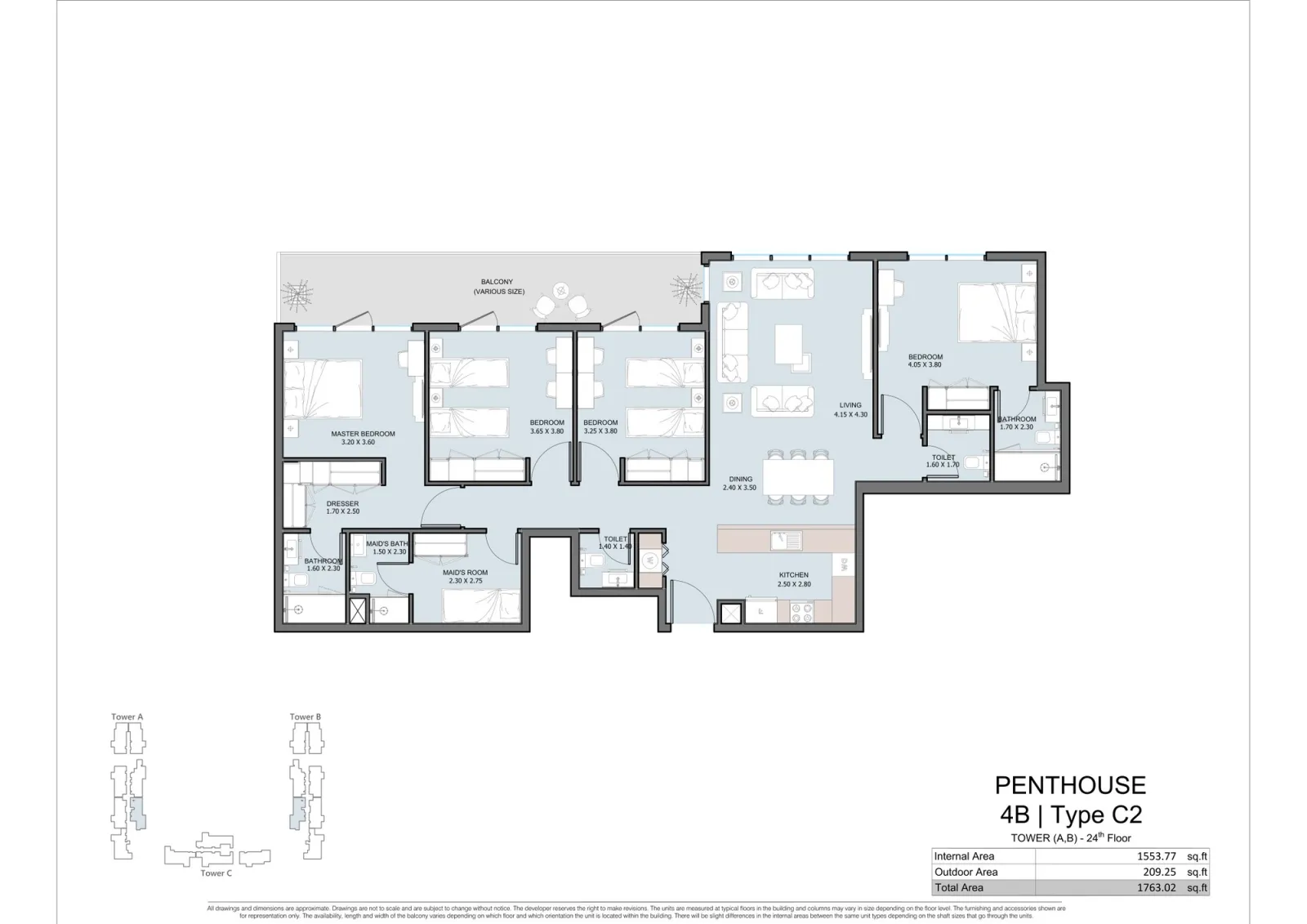 Floor plan for Type C2