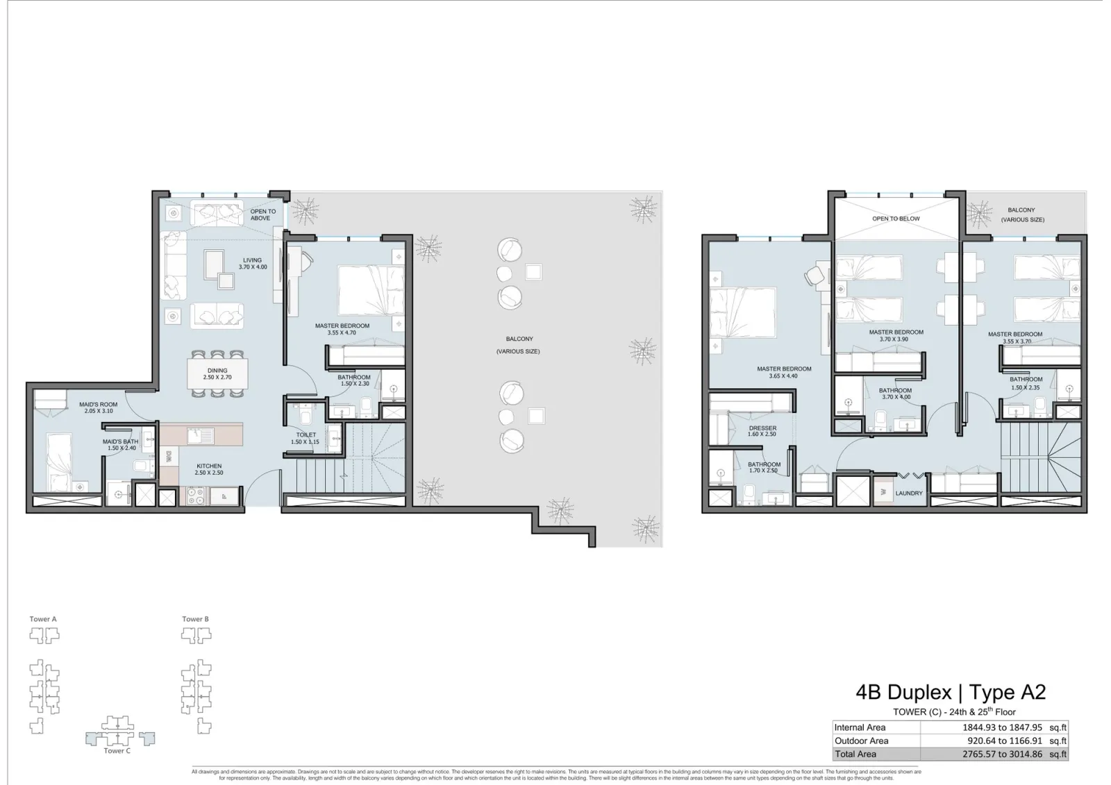 Floor plan for Type A2