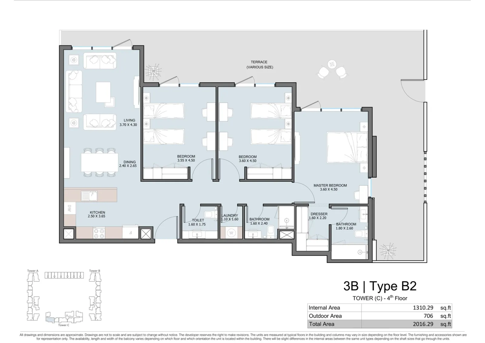 Floor plan for Type B2