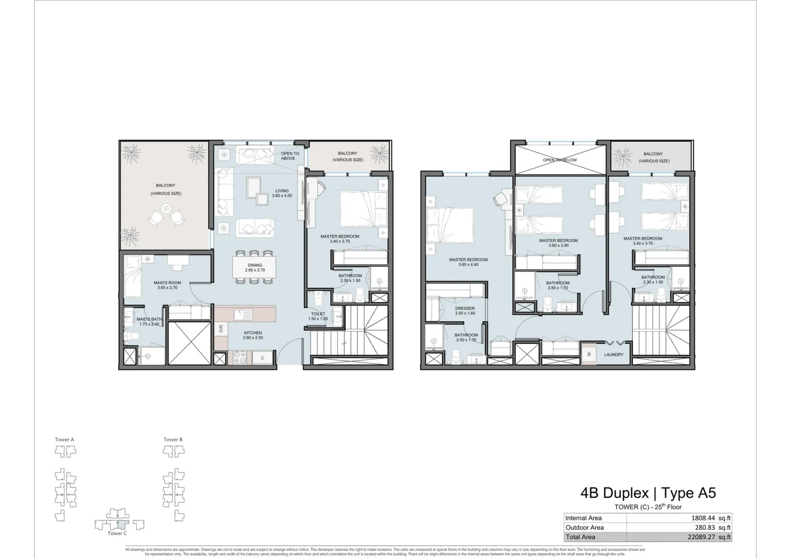 Floor plan for Type A5