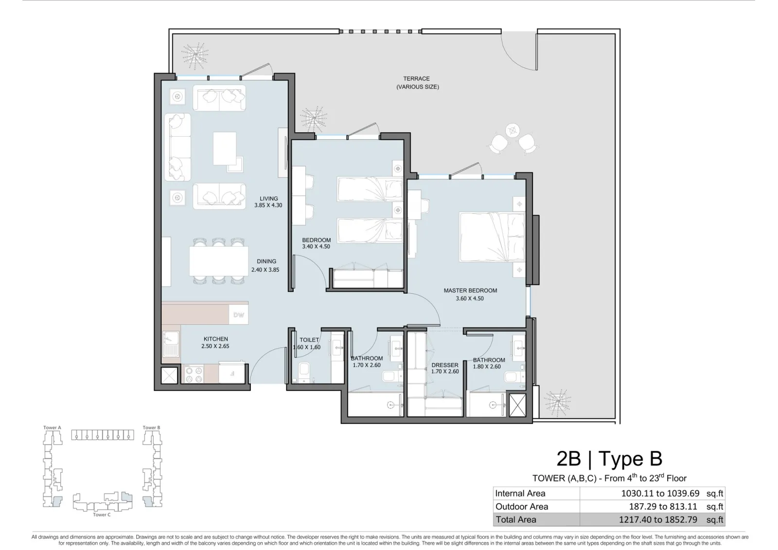 Floor plan for Type B