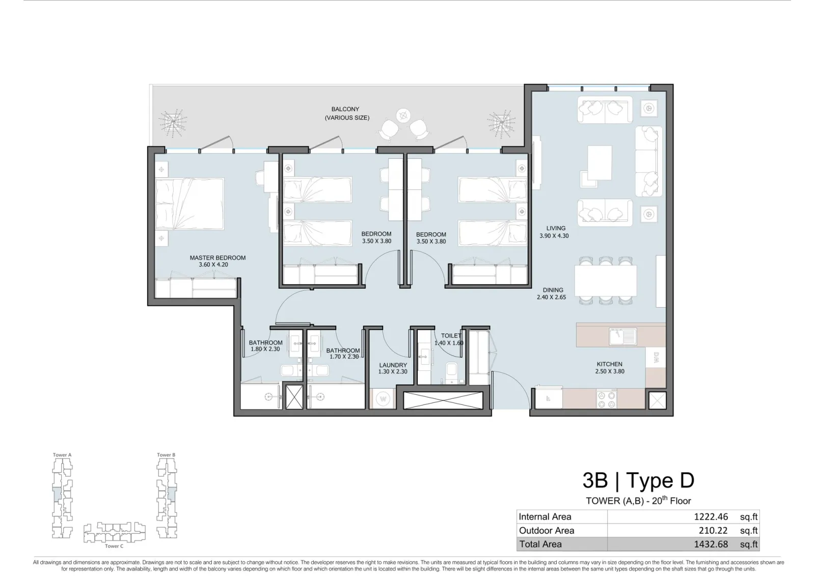 Floor plan for Type D