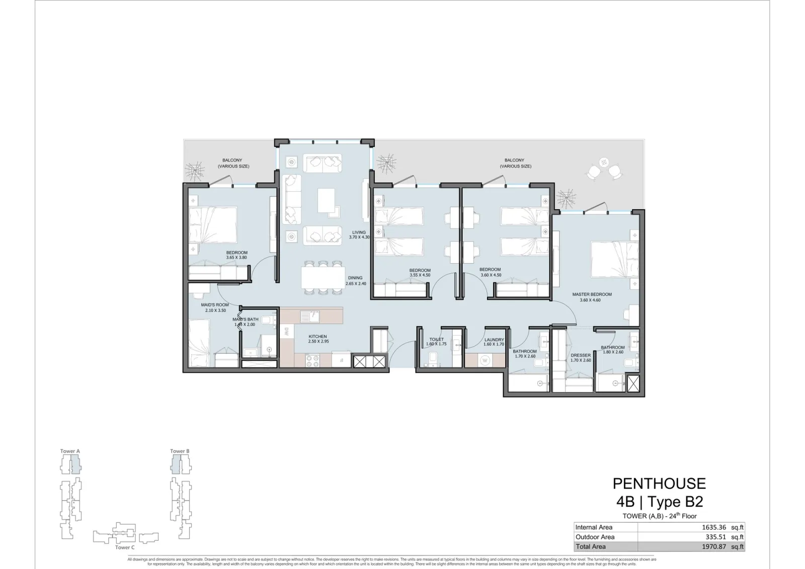 Floor plan for Type B2