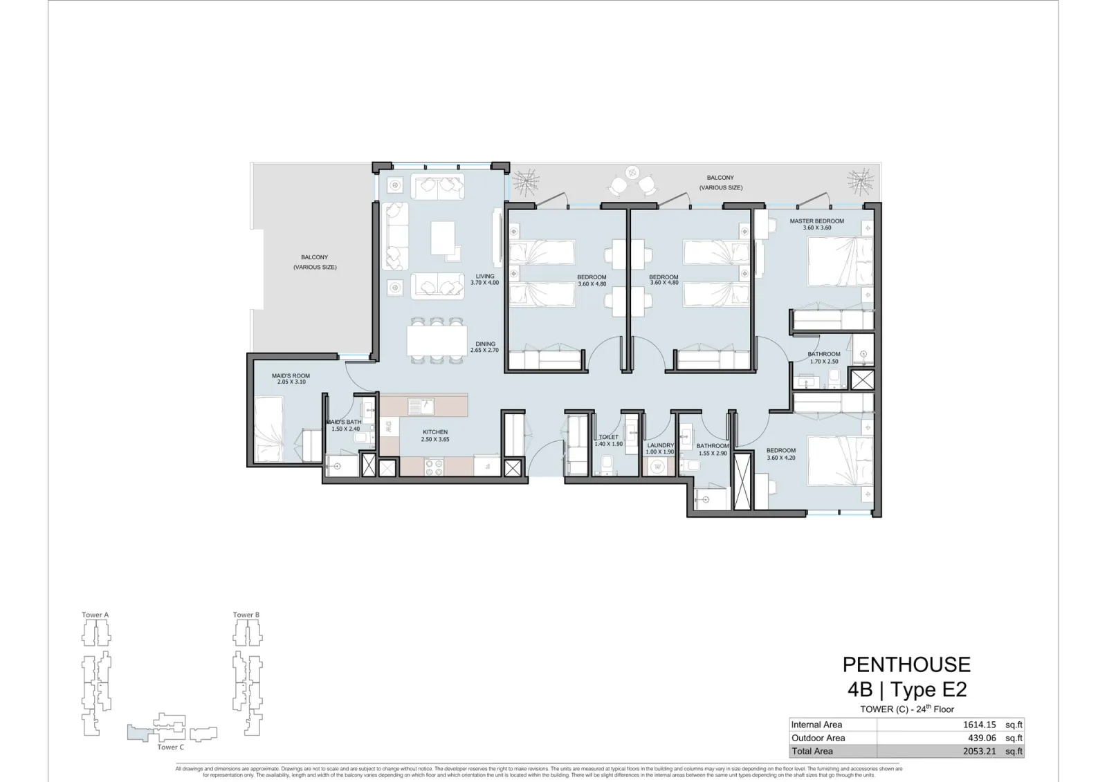 Floor plan for Type E2