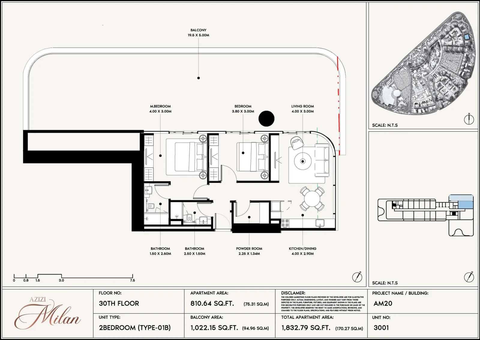 Floor plan for Type 01B