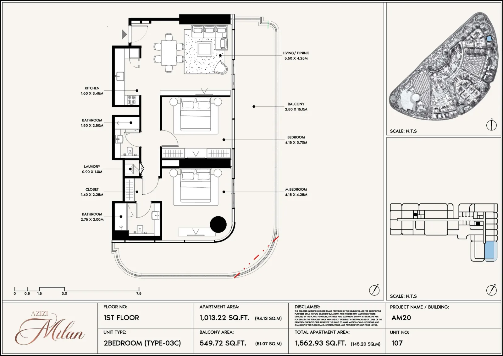 Floor plan for Type 03C