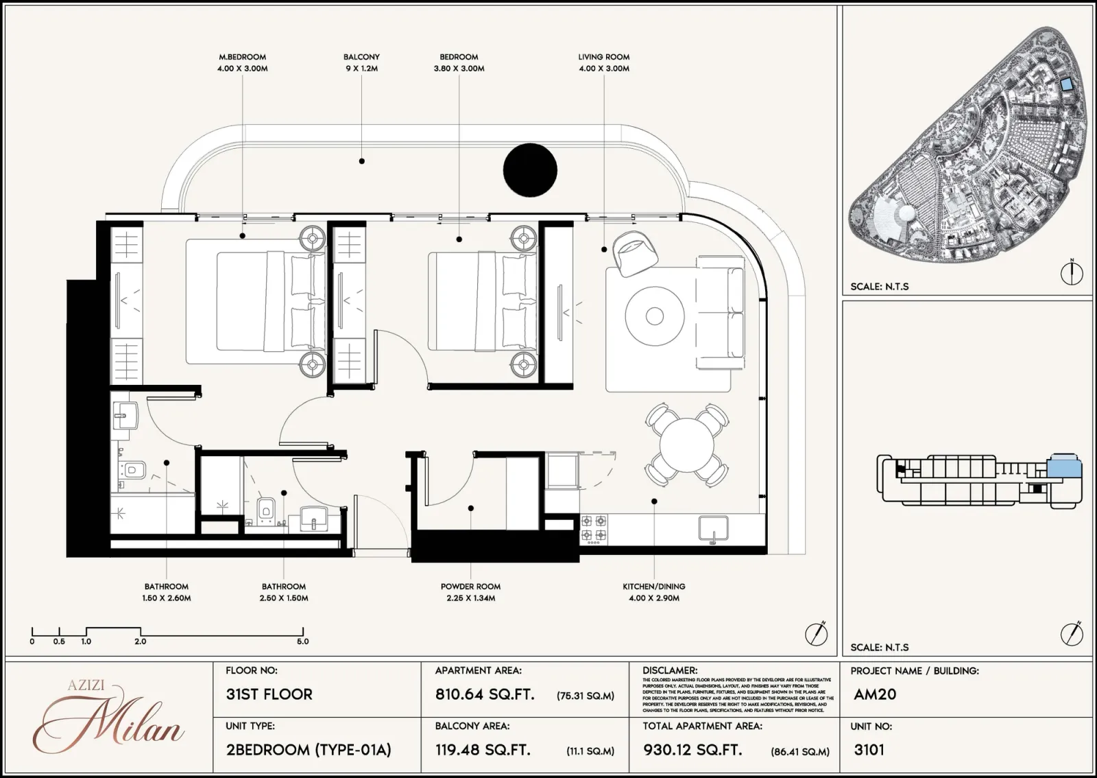 Floor plan for Type 01A