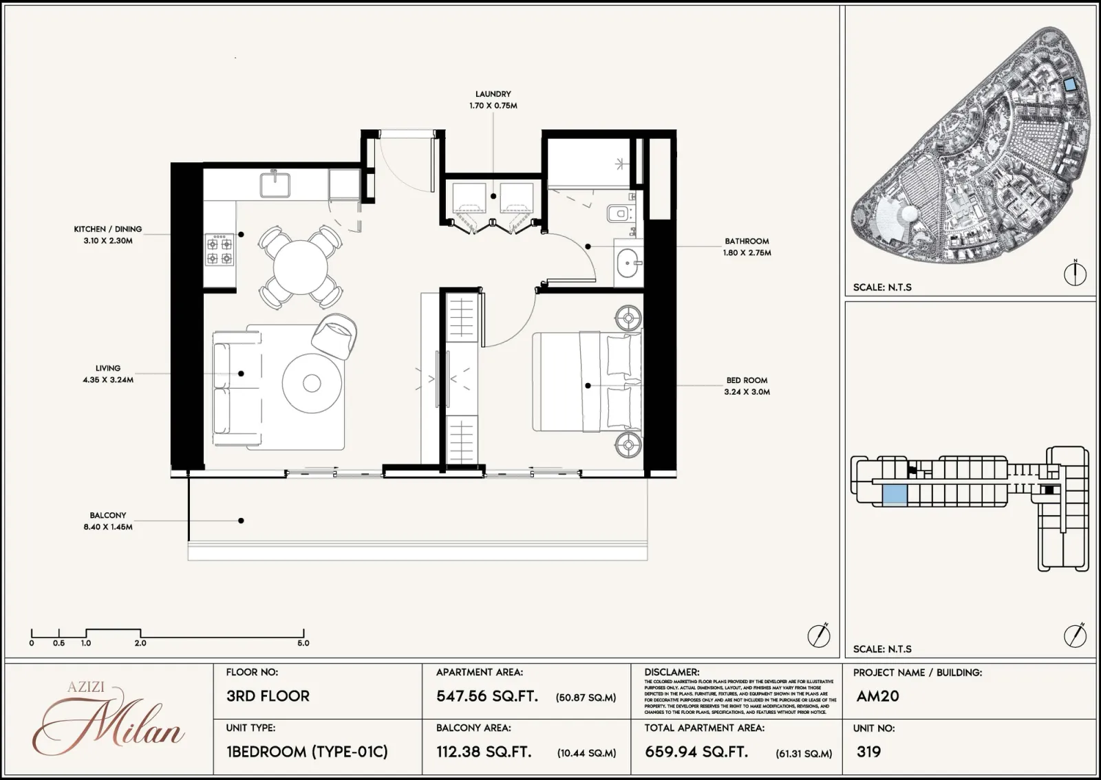 Floor plan for Type 01C