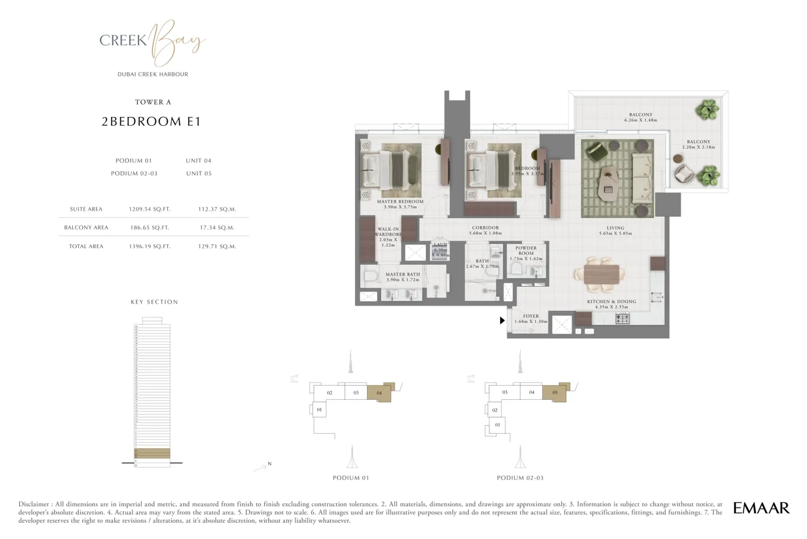 Floor plan for Type E1
