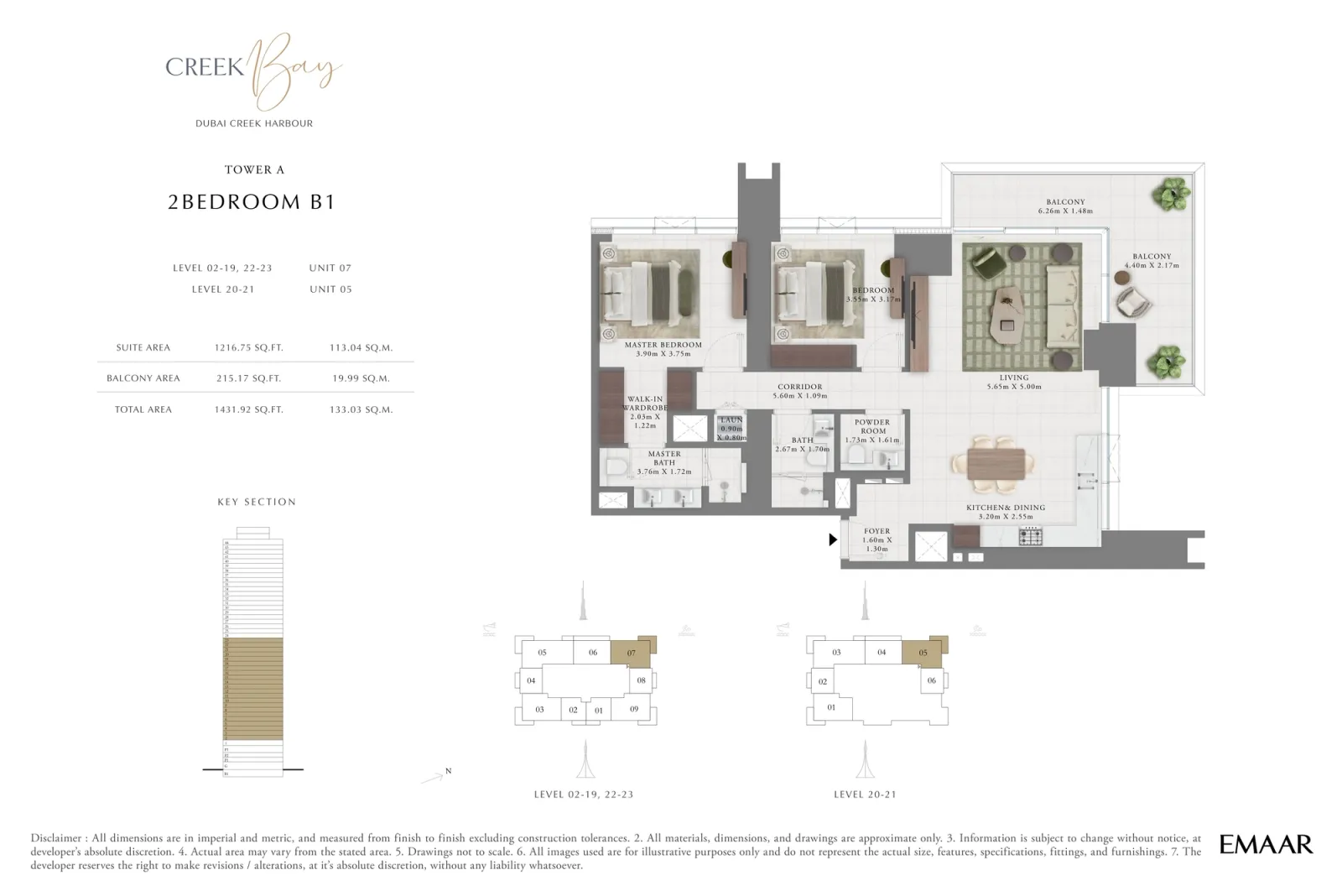 Floor plan for Type B1