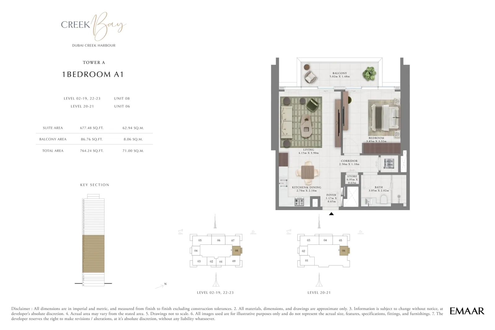 Floor plan for Type A1