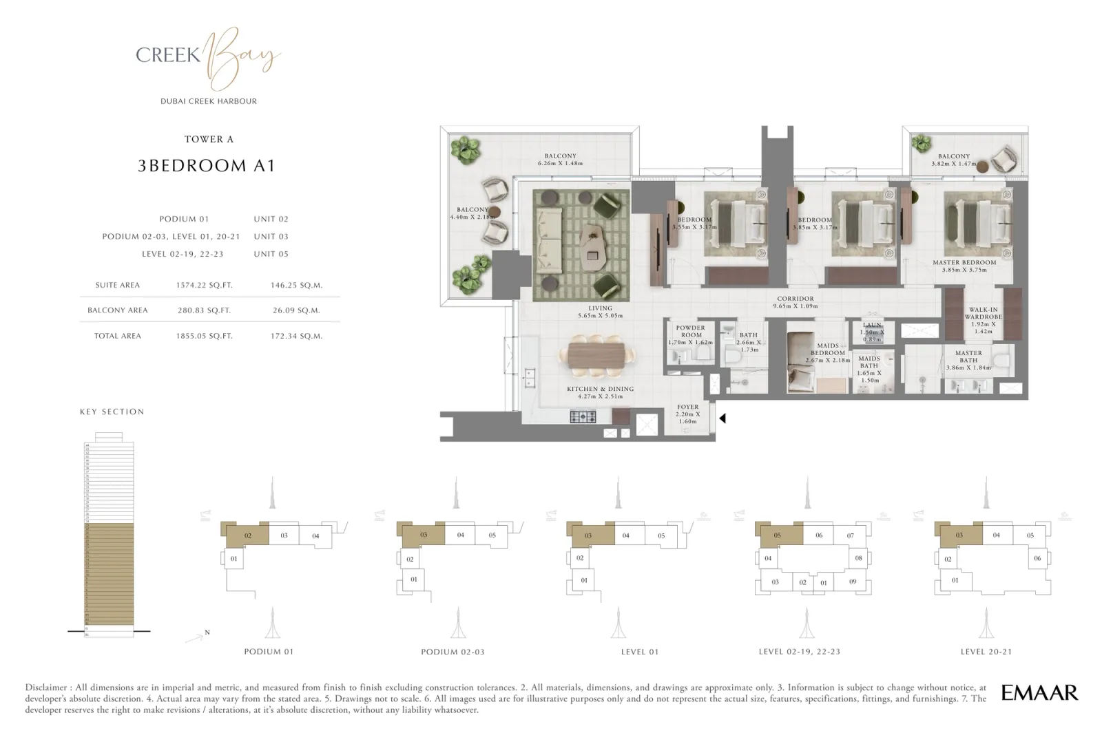 Floor plan for Type A1
