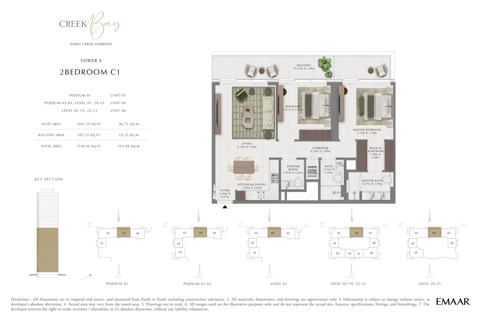 Floor plan for Type C1