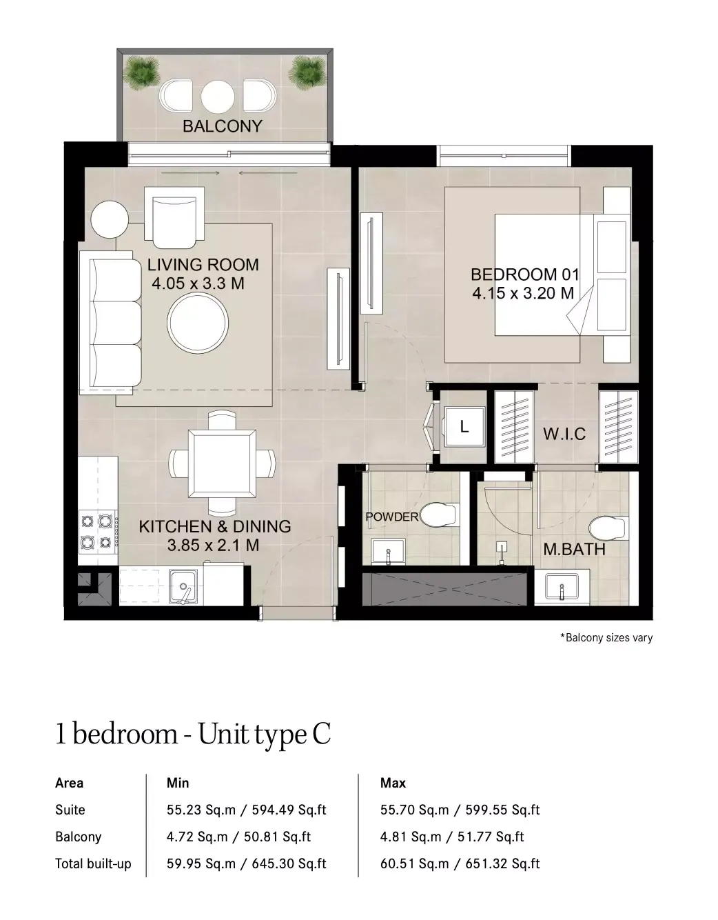 Floor plan for Type C