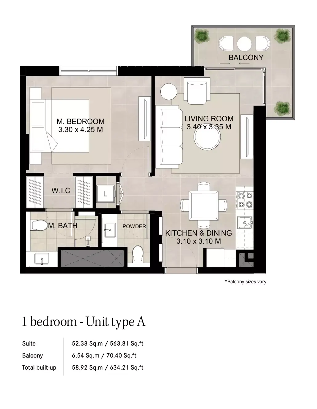 Floor plan for Type A