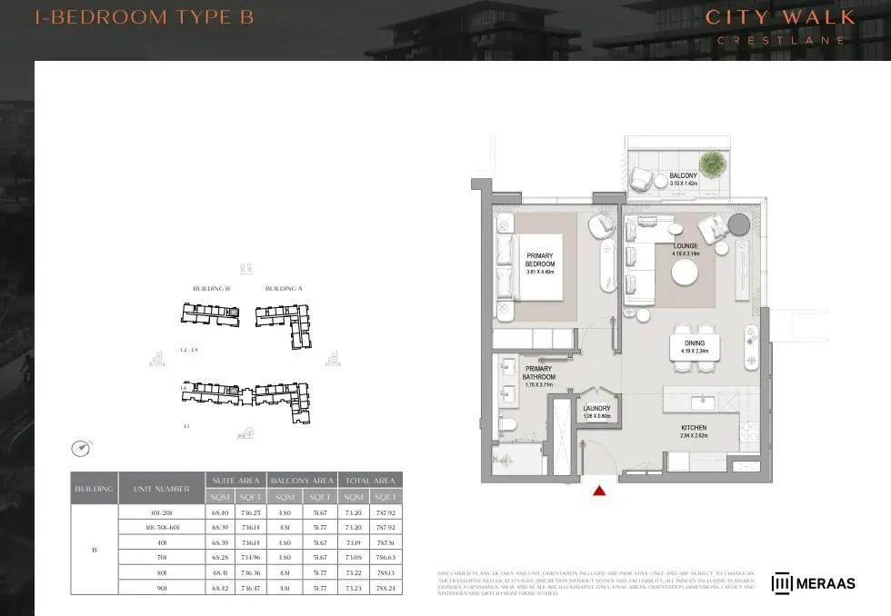 Floor plan for Type B