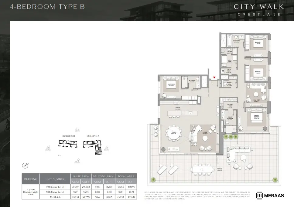 Floor plan for Type B