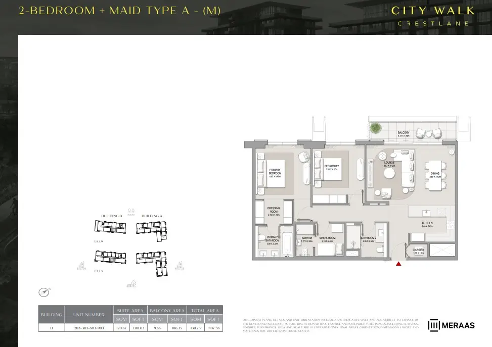 Floor plan for Type A-M