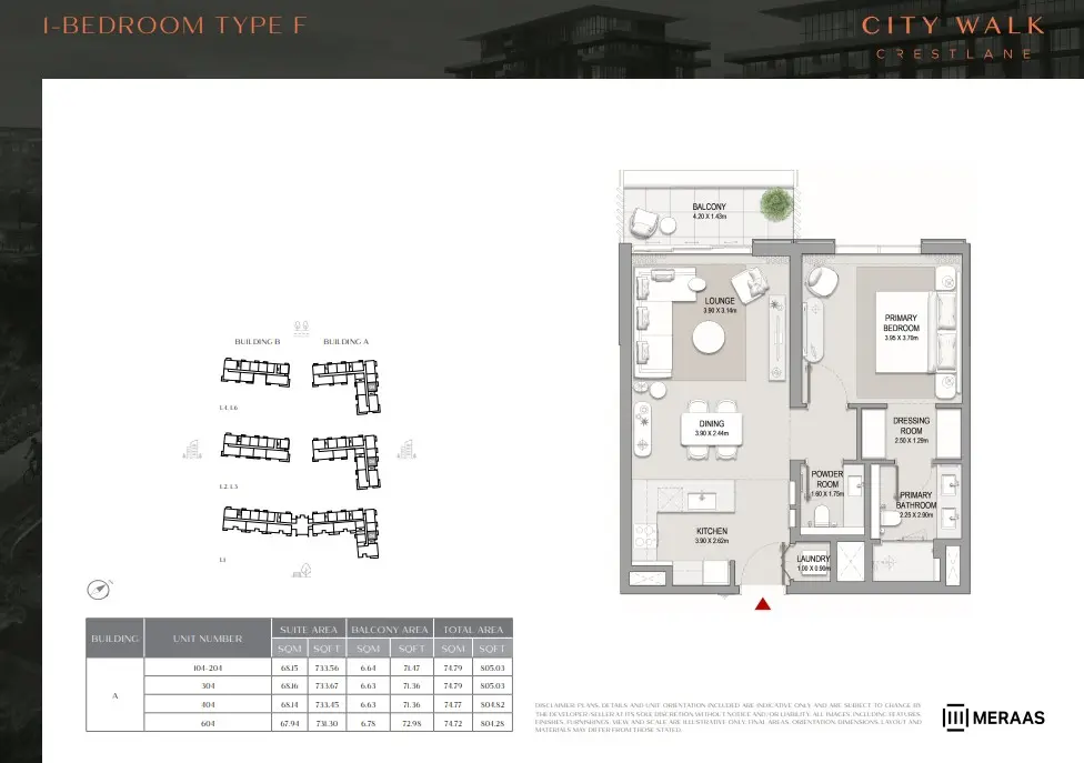 Floor plan for Type F