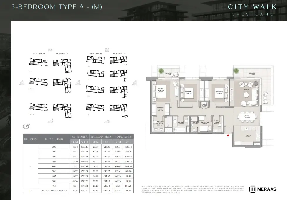 Floor plan for Type A-M