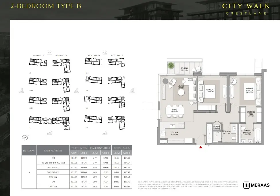 Floor plan for Type B