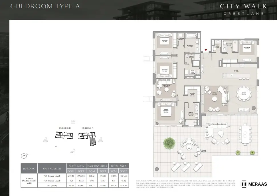 Floor plan for Type A