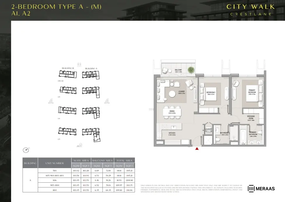 Floor plan for Type A-M1
