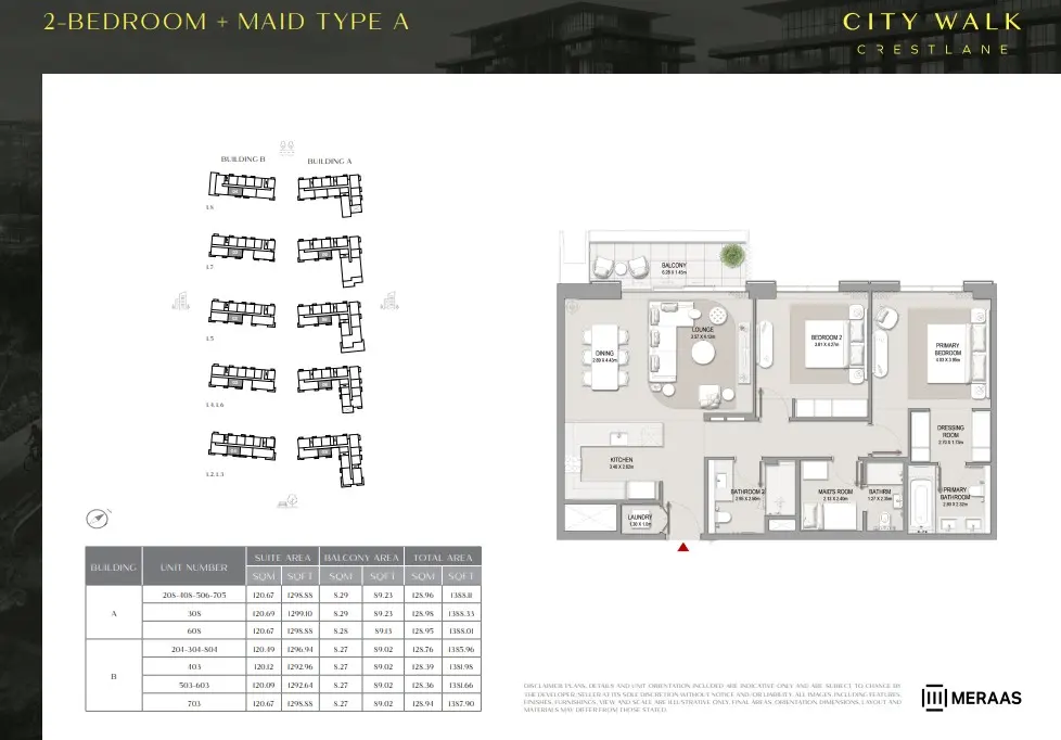 Floor plan for Type A1