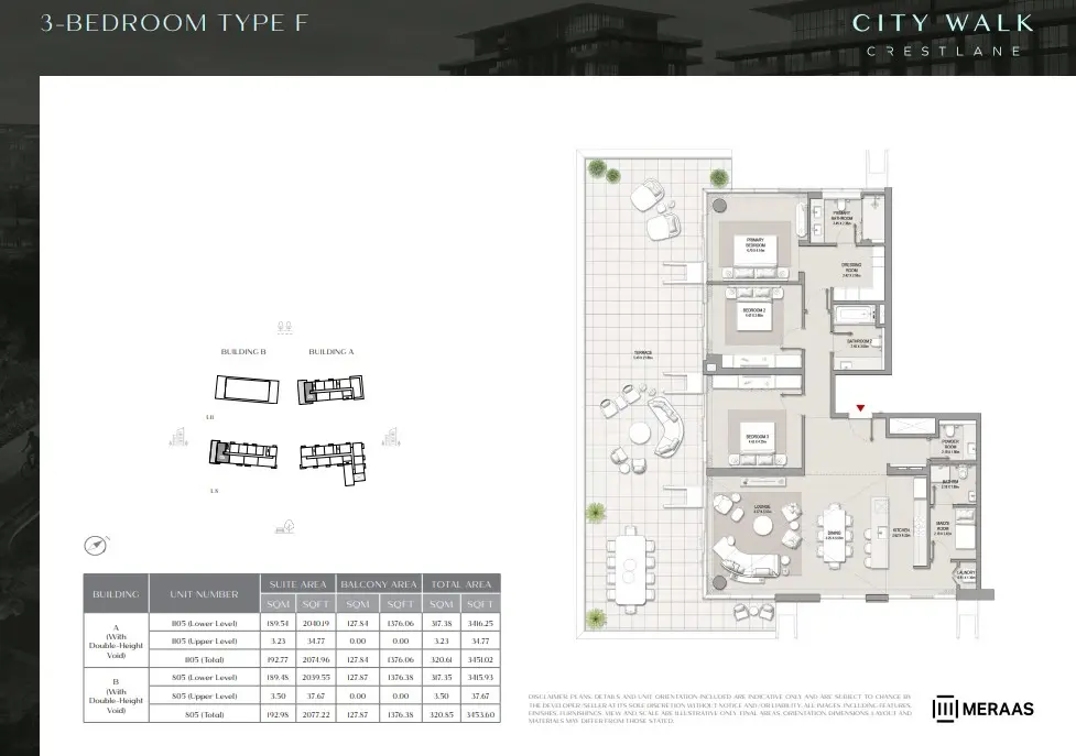 Floor plan for Type F