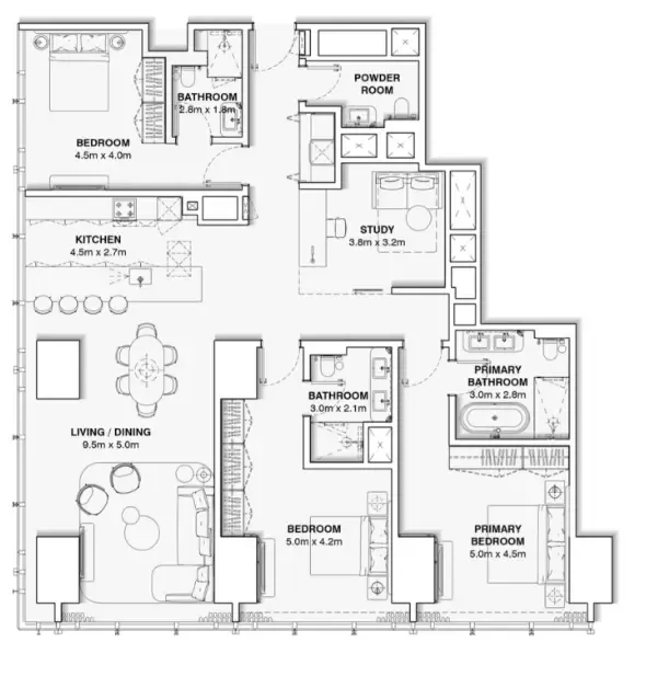 Floor plan for Type A