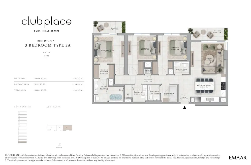 Floor plan for Type 2A