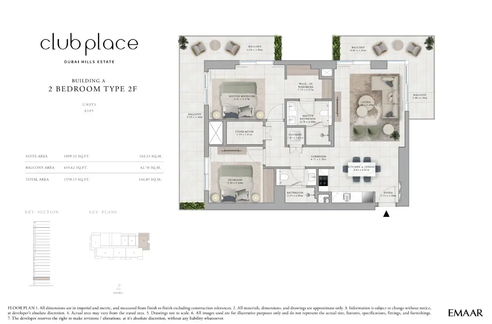 Floor plan for Type 2F