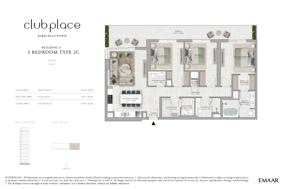 Floor plan for Type 2C