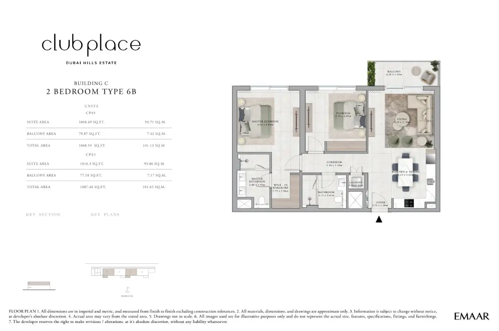 Floor plan for Type 6B