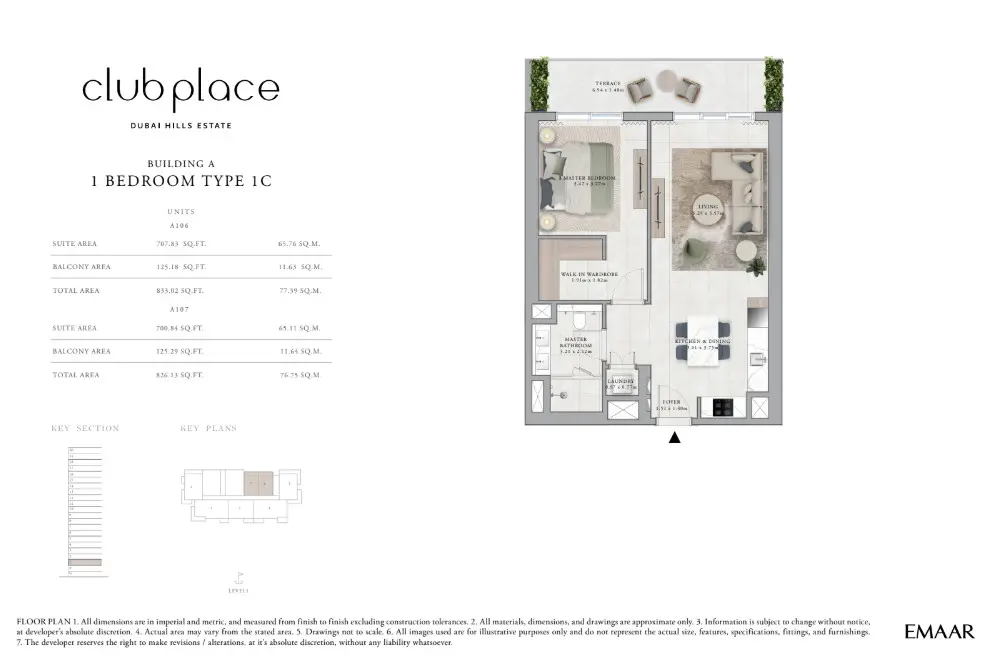 Floor plan for Type 1C