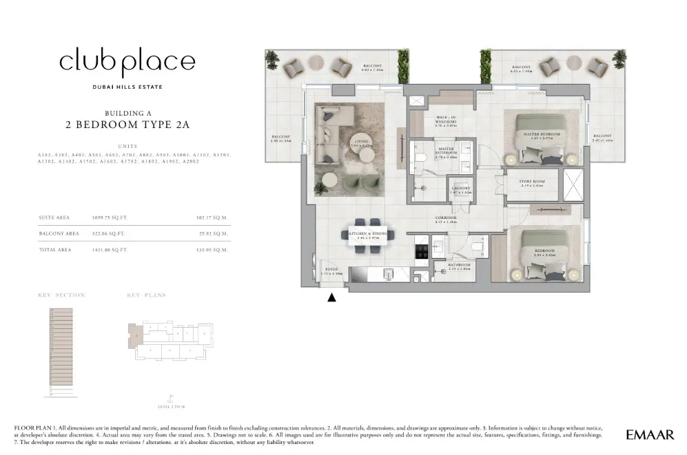 Floor plan for Type 2A