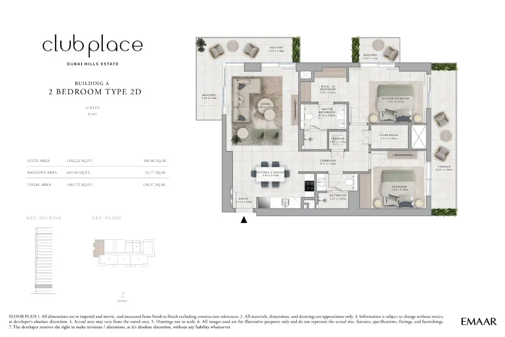Floor plan for Type 2D