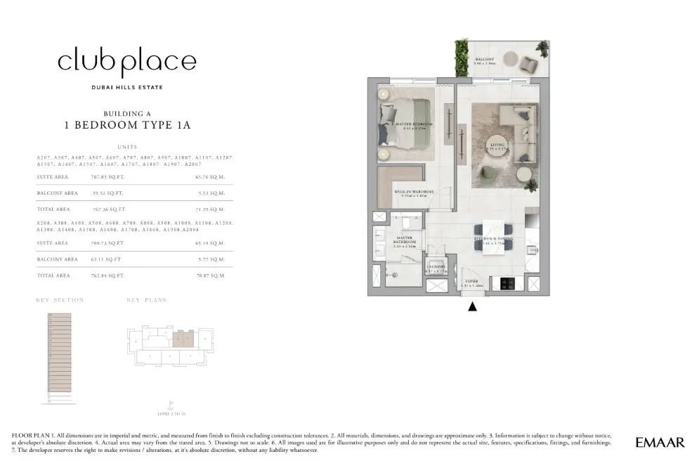 Floor plan for Type 1A