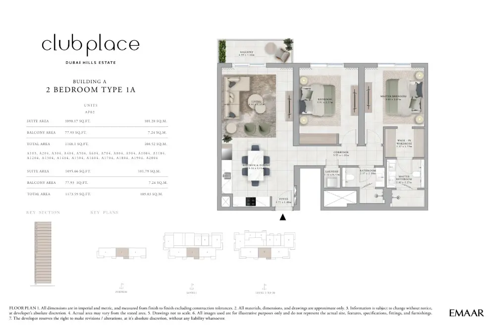Floor plan for Type 1A