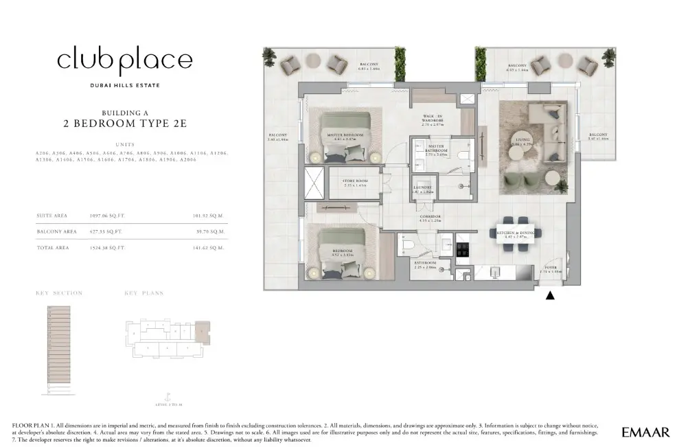 Floor plan for Type 2E