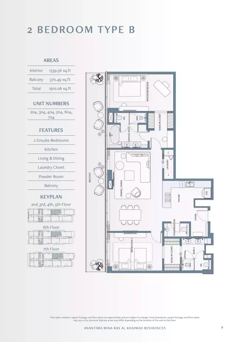 Floor plan for Type B