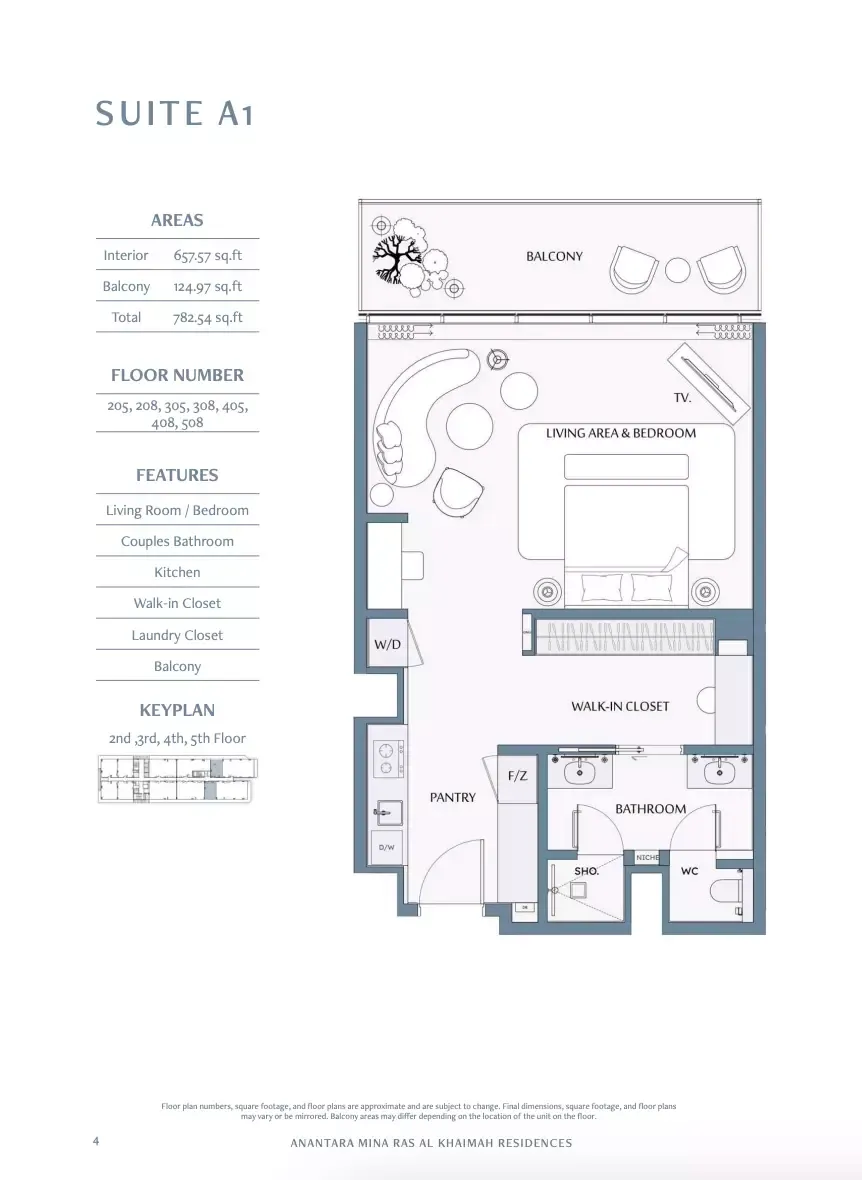 Floor plan for Type A1