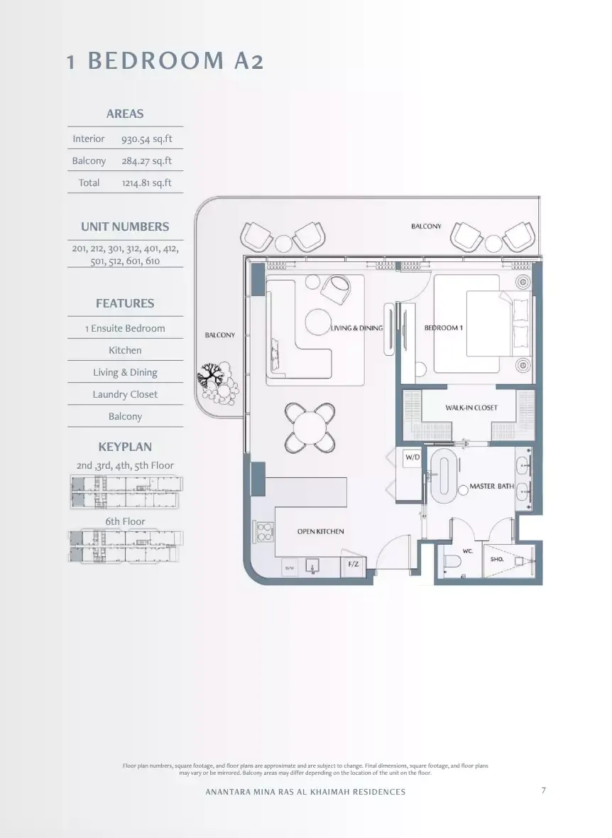 Floor plan for Type A2