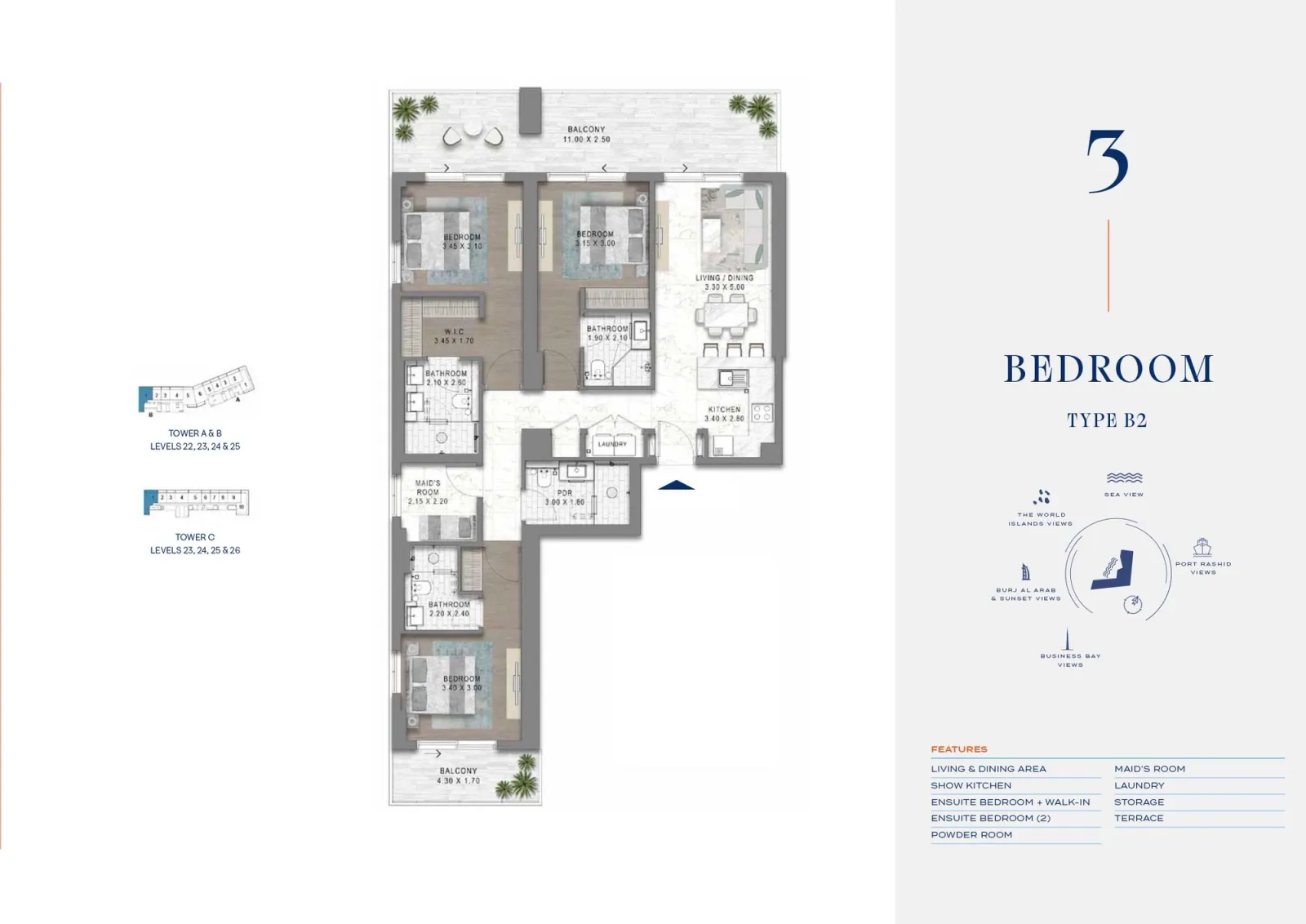 Floor plan for Type B2