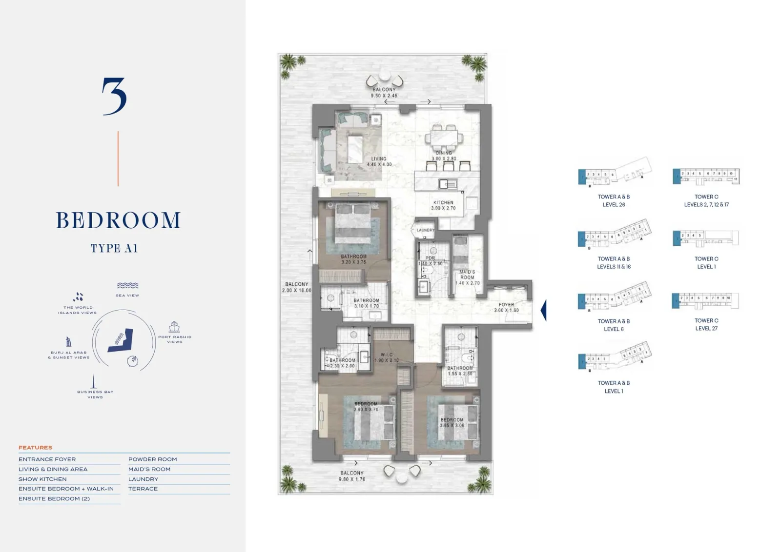 Floor plan for Type A1